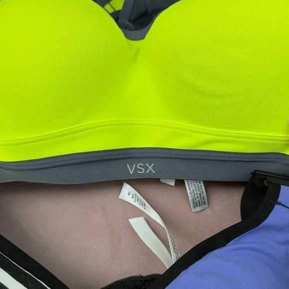 VSX Vibrant Yellow and Blue Sports Bras with Racerback Design (Bundle of two) - Picture 6 of 9